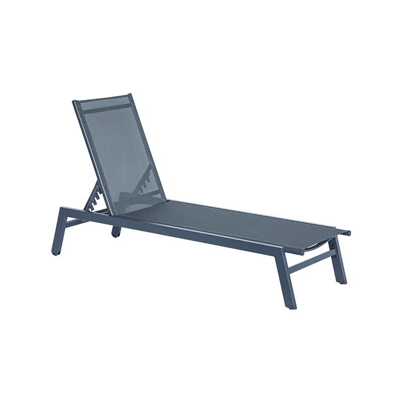 Chaise longue da esterno con schienale regolabile per patio